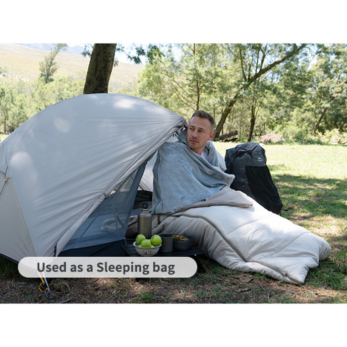 Спальний мішок - подушка Naturehike CNK2300SD022, світло-сірий 