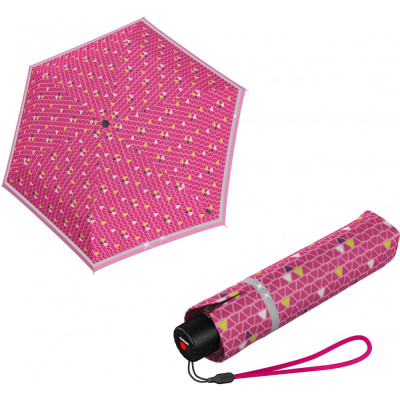 Парасолька Rookie Triple Pink Reflective Мех/Складаний/6спиць /D90x22см