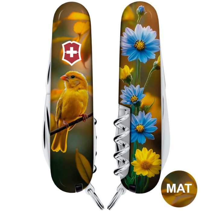 Складаний ніж Victorinox SPARTAN UKRAINE Золота пташка 