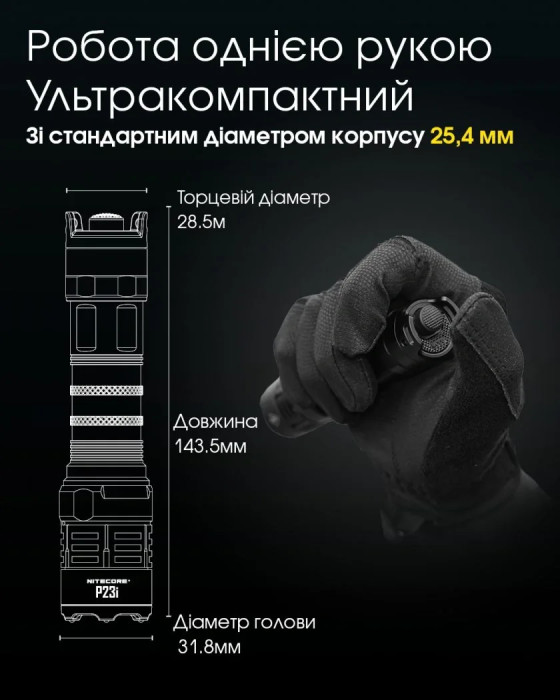 Ліхтар Nitecore P23i (Luminus SFT-70 LED, 3000 люмен) 