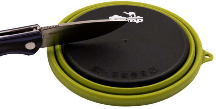 Тарілка Tramp силіконова з пластиковим дном 550 мл, зелений 