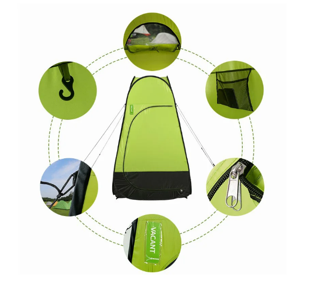 Намет-душ намет Naturehike 210T поліестер NH17Z002-p atrovirens 