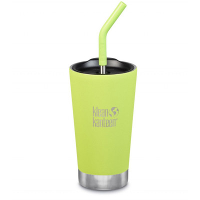 Термостакан тамблер з соломинкою ізольований стакан Klean Kanteen Juicy Pear 473 мл