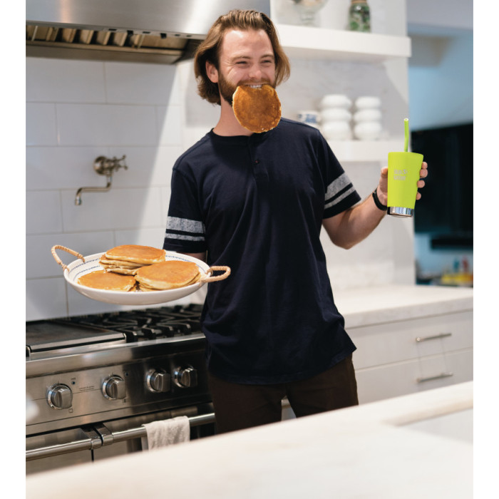 Термостакан тамблер з соломинкою ізольований стакан Klean Kanteen Juicy Pear 473 мл 