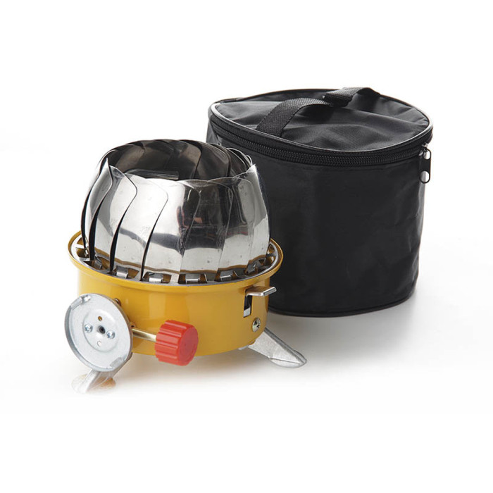 Плита газова портативна СИЛА Тюльпан з захистом від вітру 210х210х100 мм 