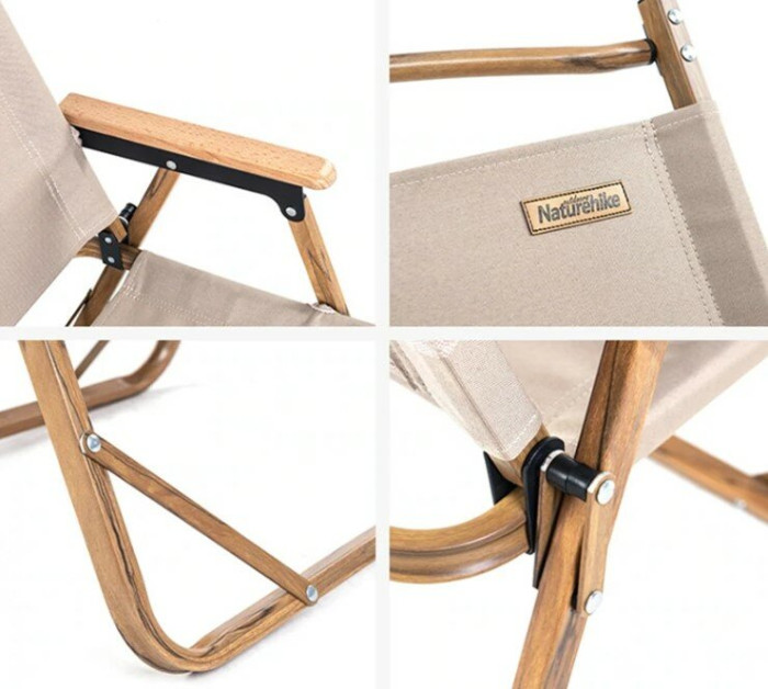 Крісло складане Naturehike MW02 NH19Y002-D, 600D Oxford / алюміній, р-р L, чорний  