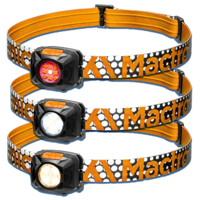 Ліхтар налобний Mactronic Rebel (400 Lm) Cool/Warm White/Red LED Recharg Type-C (AHL0061UC) 