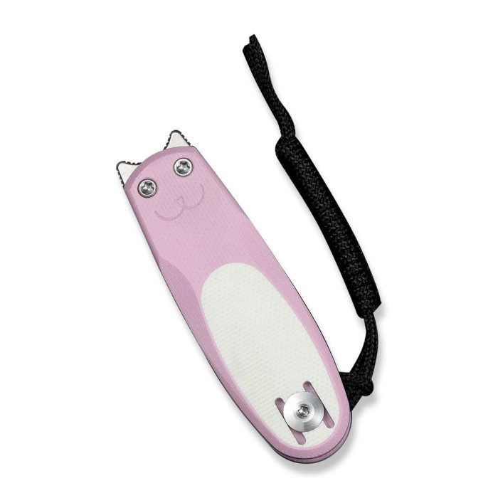 Ніж складаний кишеньковий Civivi Purr, (4.65 см) Nitro-V / G10 рожевий/білий 