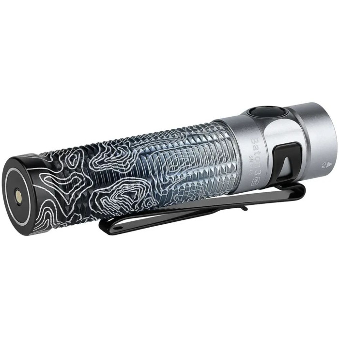 Ліхтар Olight Baton 3 Pro, silver ridge 