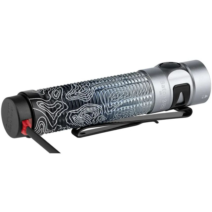 Ліхтар Olight Baton 3 Pro, silver ridge 