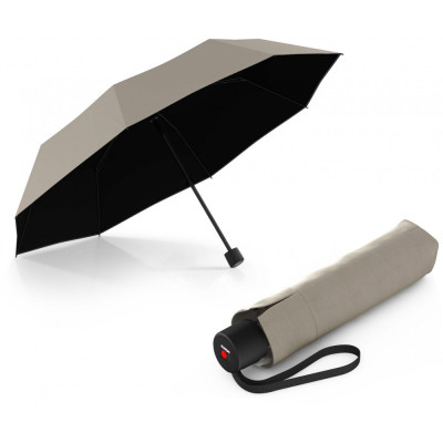 Парасоля Knirps A.050 Sandstone Black HeatShield Мех / Складана / 8 спиць / D98x24см