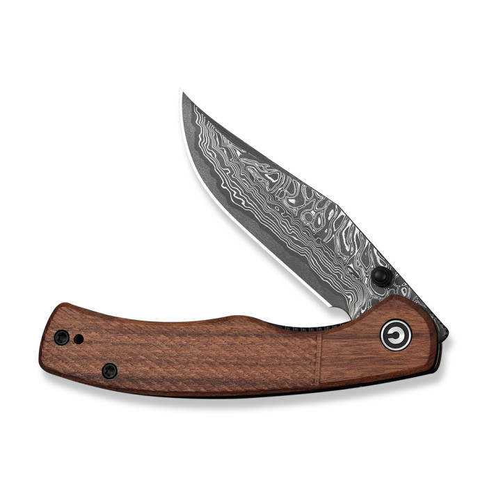 Ніж складаний кишеньковий Civivi Clingman (7.6 см) Damascus / Guibourtia Wood дерево