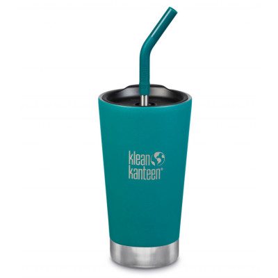 Термостакан тамблер з соломинкою ізольований стакан Klean Kanteen Emerald Bay 473 мл