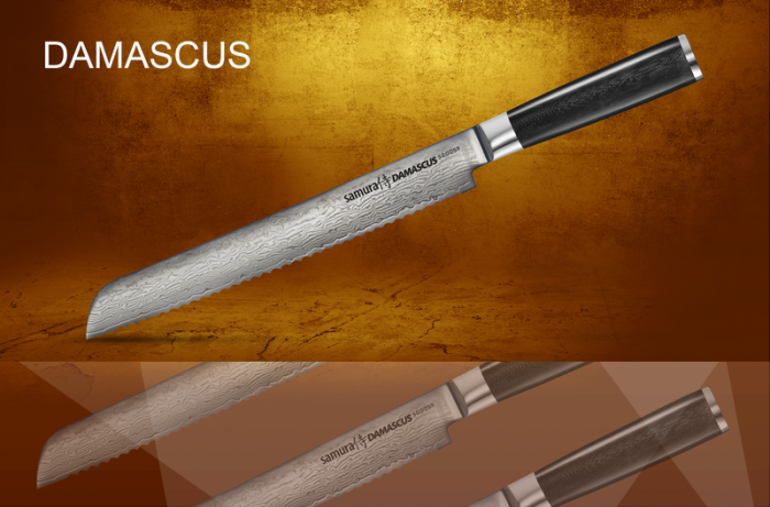 Ніж кухонний Samura Damascus для хліба, 200 мм, SD-0055 