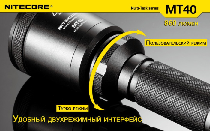 Кишеньковий ліхтар Nitecore MT40, 960 люмен 