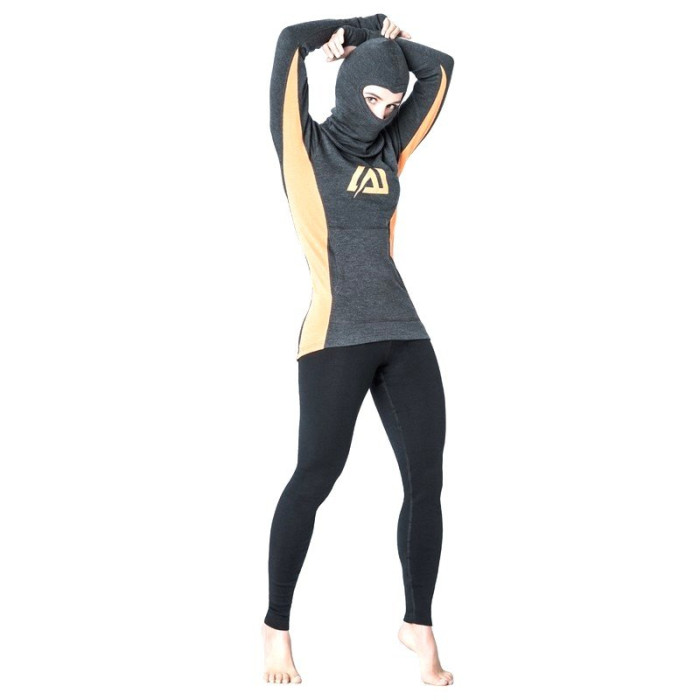 Худі жіноче Aclima WarmWool Hood Sweater Woman Marengo/MuskMelon, S 