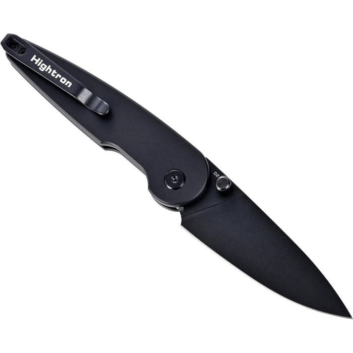 Ніж Hightron Birdidi, D2, алюміній, чорний, чорний клинок 