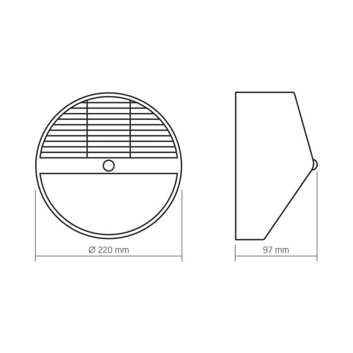 Світильник автономний настінний Videx VL-BHSO-002-S IP54 500Lm 5000K 