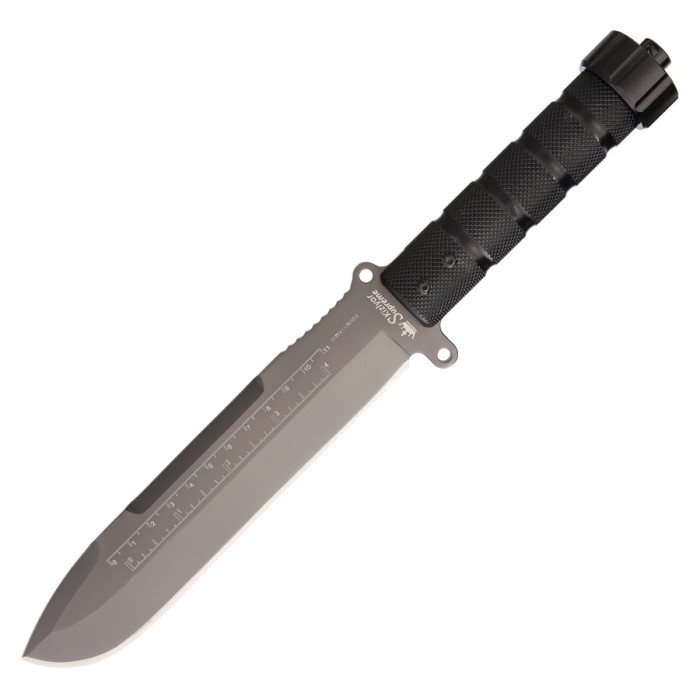 Ніж Kizlyar Supreme Survivalist X, сталь D2 Gray Titanium 