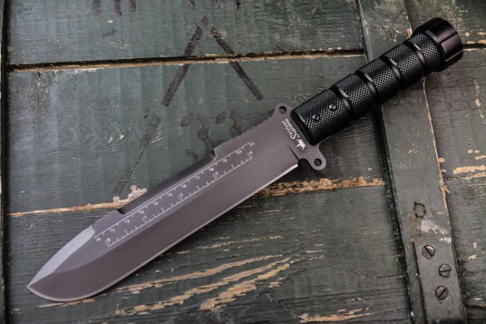 Ніж Kizlyar Supreme Survivalist X, сталь D2 Gray Titanium 
