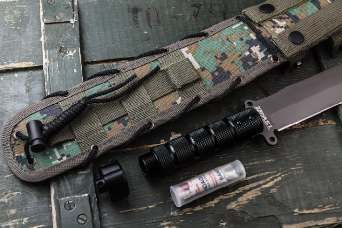 Ніж Kizlyar Supreme Survivalist X, сталь D2 Gray Titanium 