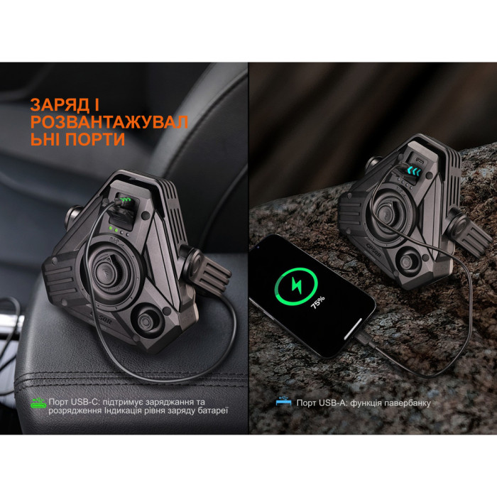 Ліхтар кемпінговий надпотужний Fenix CP50R 5500лм, 4 коліра діодів 