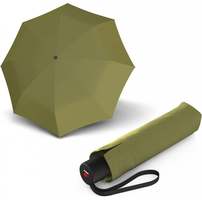 Парасоля Knirps A.050 Solids Olive Мех / Складана / 8 спиць / D98x24см