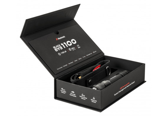 Ліхтар тактичний Mactronic Black Eye 1100 (1100 Lm) USB Rechargeable (THH0043) 