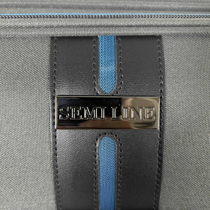 Валіза Semi Line 28" (L) Dark Brown/Blue Line (T5736-3)