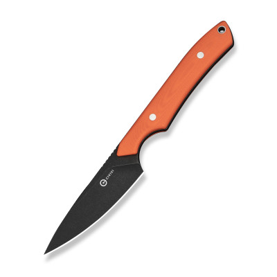 Ніж фіксований кишеньковий Civivi High Grass Field Knife (7,4 см) 14C28N / G10 помаранчевий з чохлом