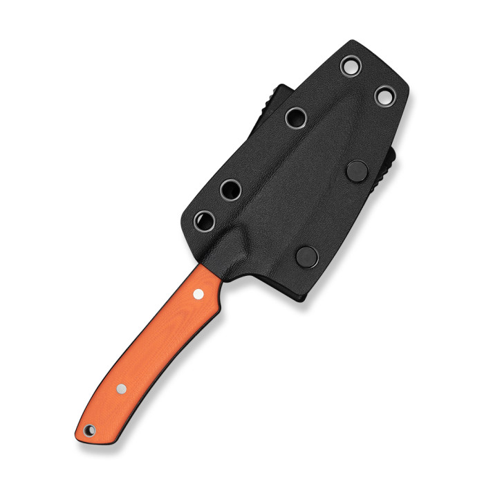 Ніж фіксований кишеньковий Civivi High Grass Field Knife (7,4 см) 14C28N / G10 помаранчевий з чохлом