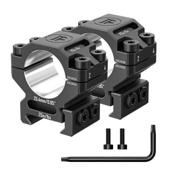 Кільця Discovery 6061 For Picatinny 1inch(25.4mm) 0.95in DGPR2-25.4-0.95-61 (M240601) 