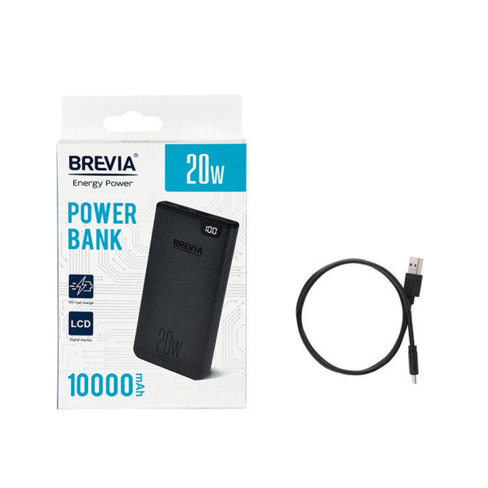 Повербанк (Power Bank) Brevia 10000mAh 20W Li-Pol, LCD 