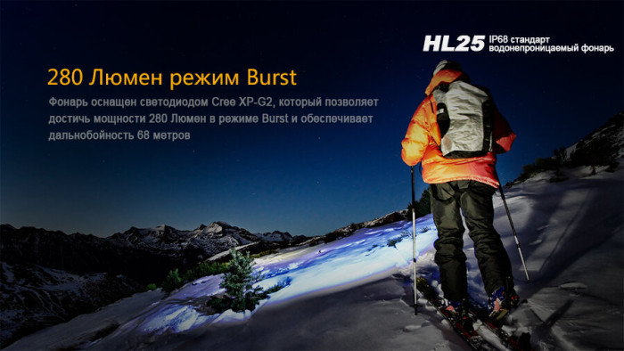 Ліхтар Fenix HL25 XP-G2 (R5), жовтий 