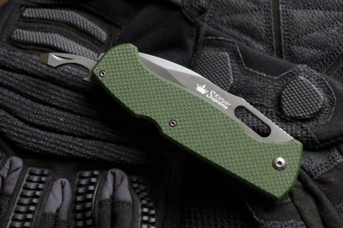 Ніж Kizlyar Supreme Ute, сталь 440C, рукоять G10 (зелений) 