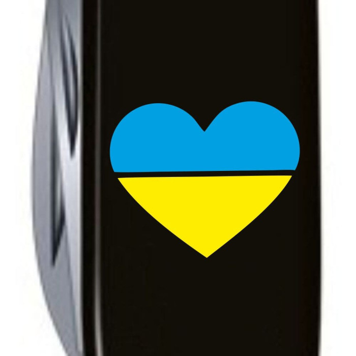 HUNTSMAN UKRAINE 91мм/15функ/чорн /штоп/ніжн/пила/гачок /Серце синьо-жовте 