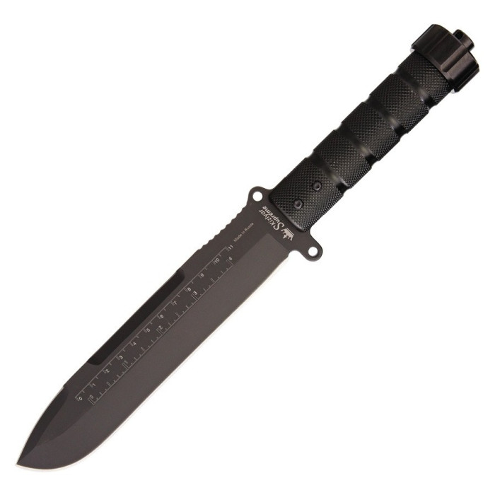 Ніж Kizlyar Supreme Survivalist X, сталь AUS8, Black Titanium 