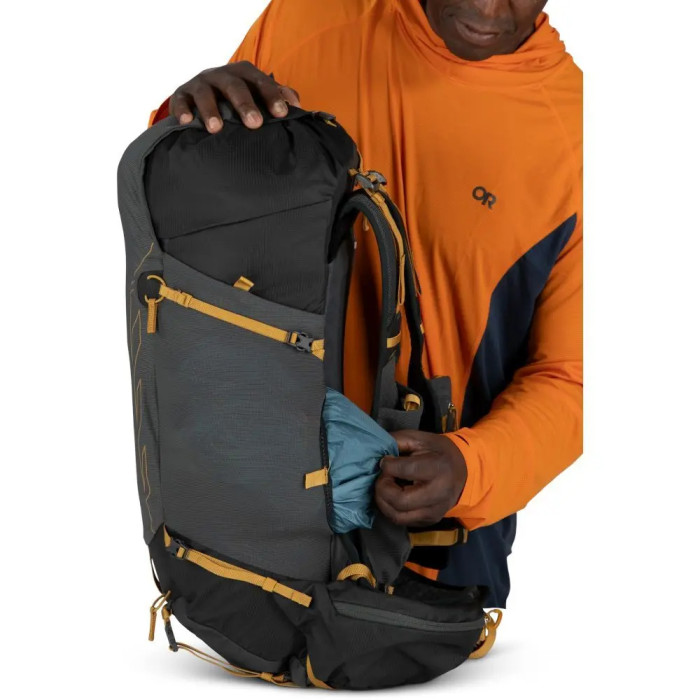 Рюкзак Osprey Talon Velocity 30 dark charcoal/tumbleweed yellow - S/M - чорний 