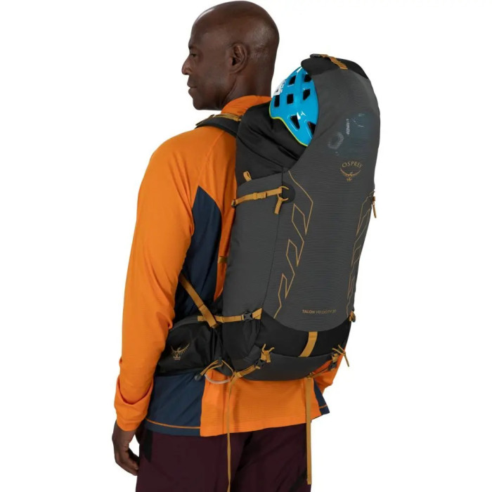 Рюкзак Osprey Talon Velocity 30 dark charcoal/tumbleweed yellow - S/M - чорний 
