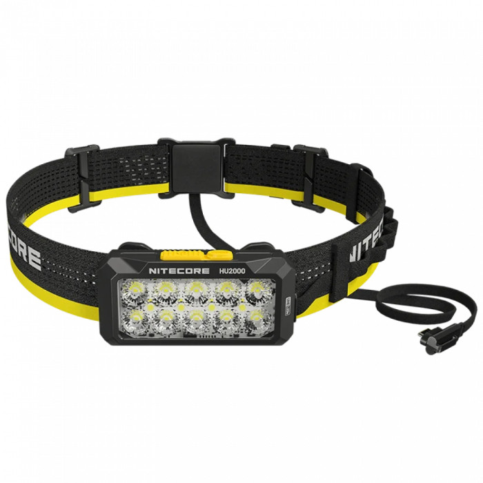 Ліхтар налобний Nitecore HU2000 (NiteLab UHE, 2000 люмен, 1600 люмен, 10 режимів, USB Type-C) 