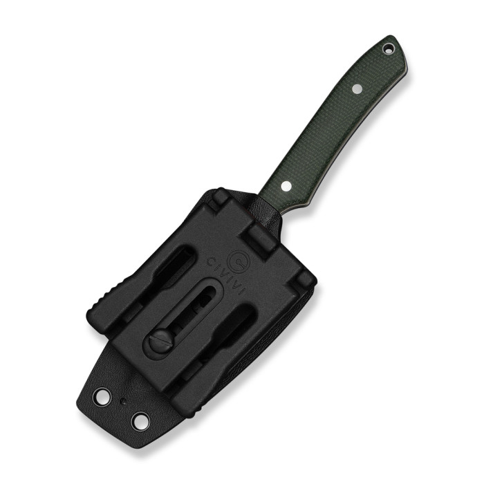 Ніж фіксований кишеньковий Civivi High Grass Field Knife (7,4 см) 14C28N / Micarta зелений з чохлом