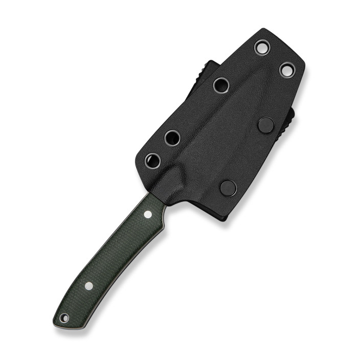 Ніж фіксований кишеньковий Civivi High Grass Field Knife (7,4 см) 14C28N / Micarta зелений з чохлом
