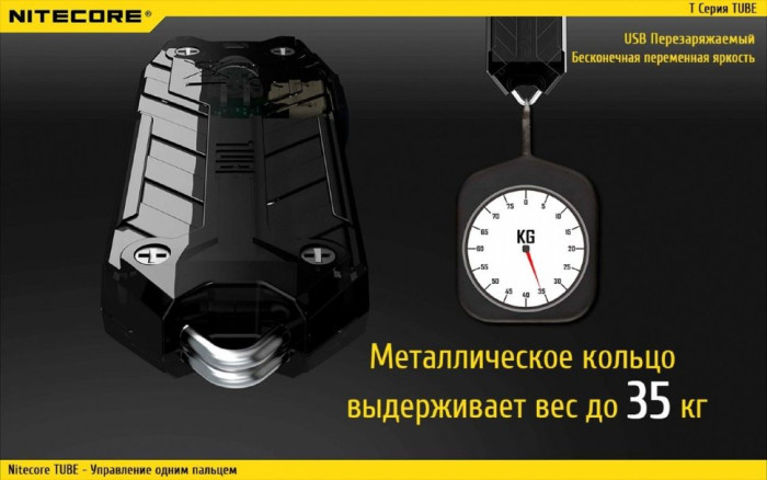 Ліхтар-брелок Nitecore TUBE V2.0, 55 люмен (синій) 