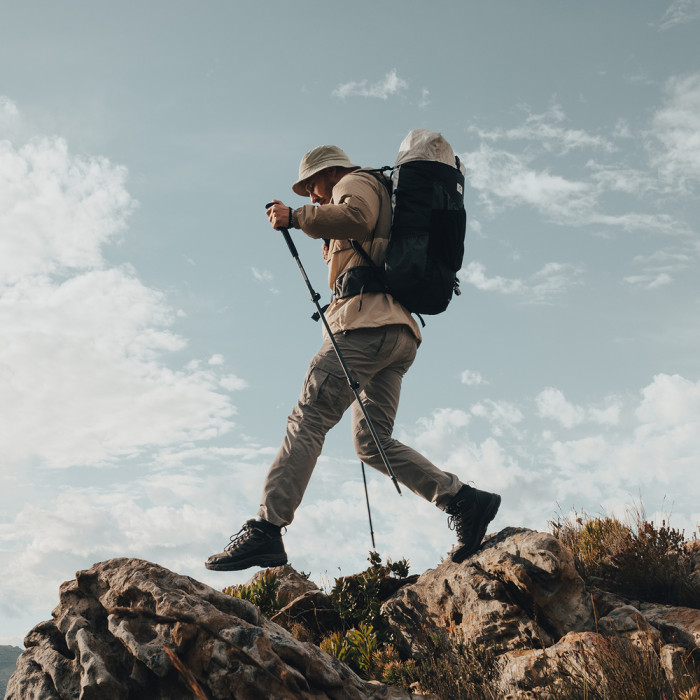 Трекінгова палиця алюмінієва Naturehike Qingxue Pro NH17D017-D, 61–135 см, сріблясто-сіра