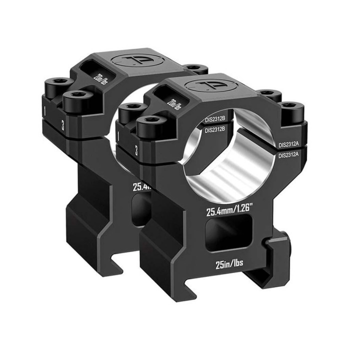Кільця Discovery 6061 For Picatinny 1inch(25.4mm) 1.26in DGPR2-25.4-1.26-61 (M240602) 
