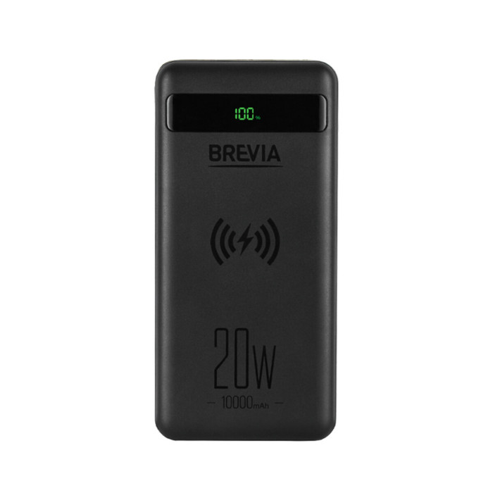 Повербанк (Power Bank) Brevia 10000mAh 20W Wireless Qi10W Li-Pol, LCD 