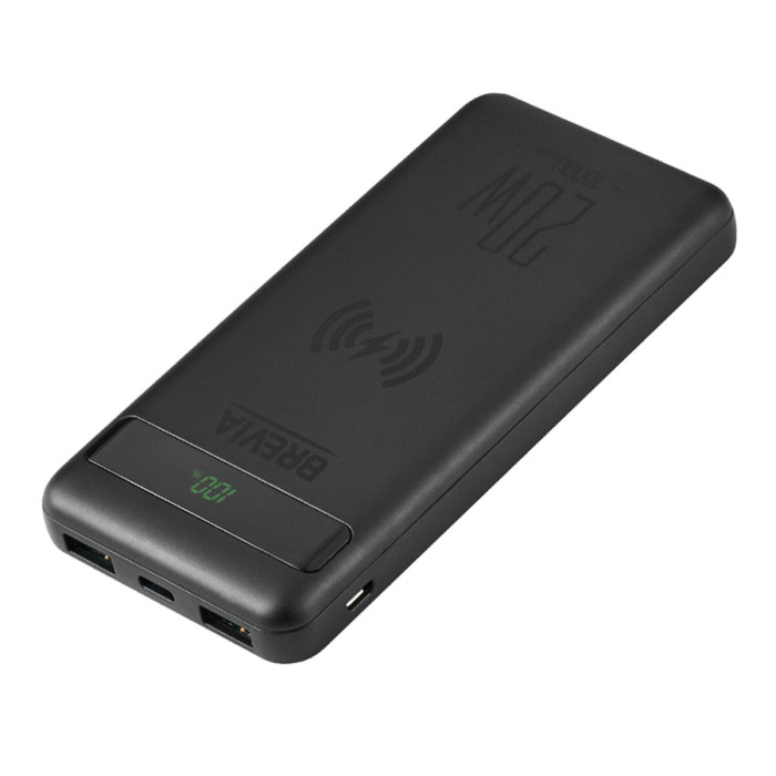Повербанк (Power Bank) Brevia 10000mAh 20W Wireless Qi10W Li-Pol, LCD 