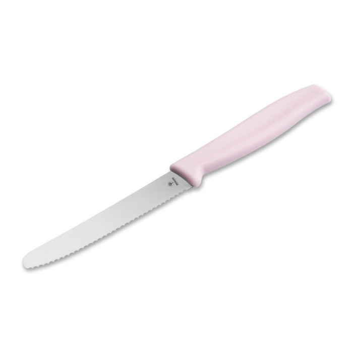 Серрейторный кухонный нож Boker Sandwich Knife, розовый  