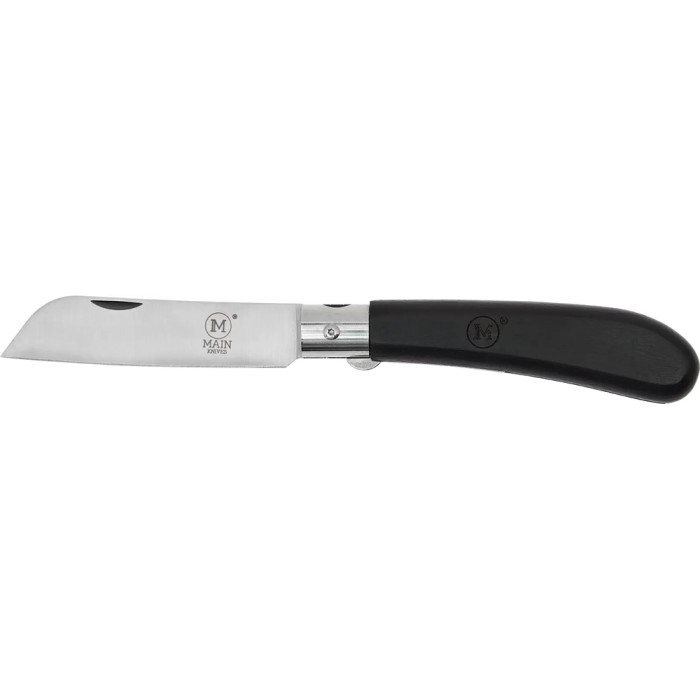 Нож Main Knives German line, ebony wood handle, sheepsfoot blade black  