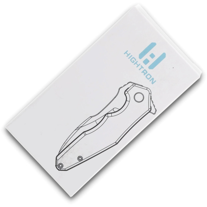 Нож Hightron Mini Ventura, D2, G10, зеленый, черный stonewash клинок  